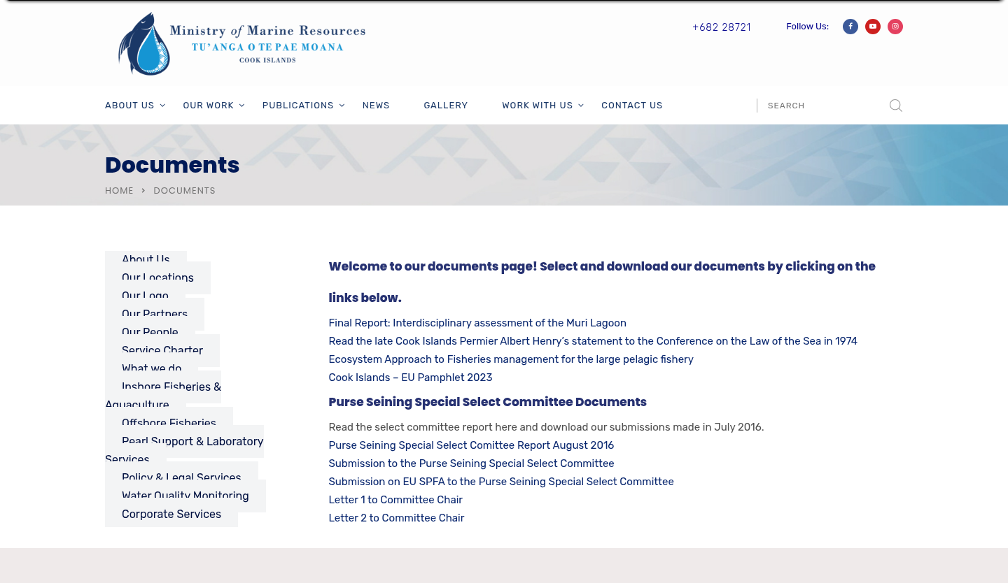 Screenshot of the archived Documents page from March 2024 with an overlapping sidebar and nine documents